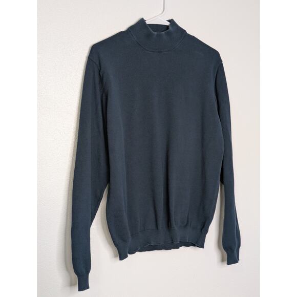Eddie Bauer Vintage Mens Sweater Size Medium Long Sleeve Navy Cotton Crew-Neck - Picture 2 of 9
